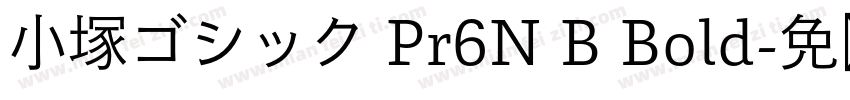 小塚ゴシック Pr6N B Bold字体转换